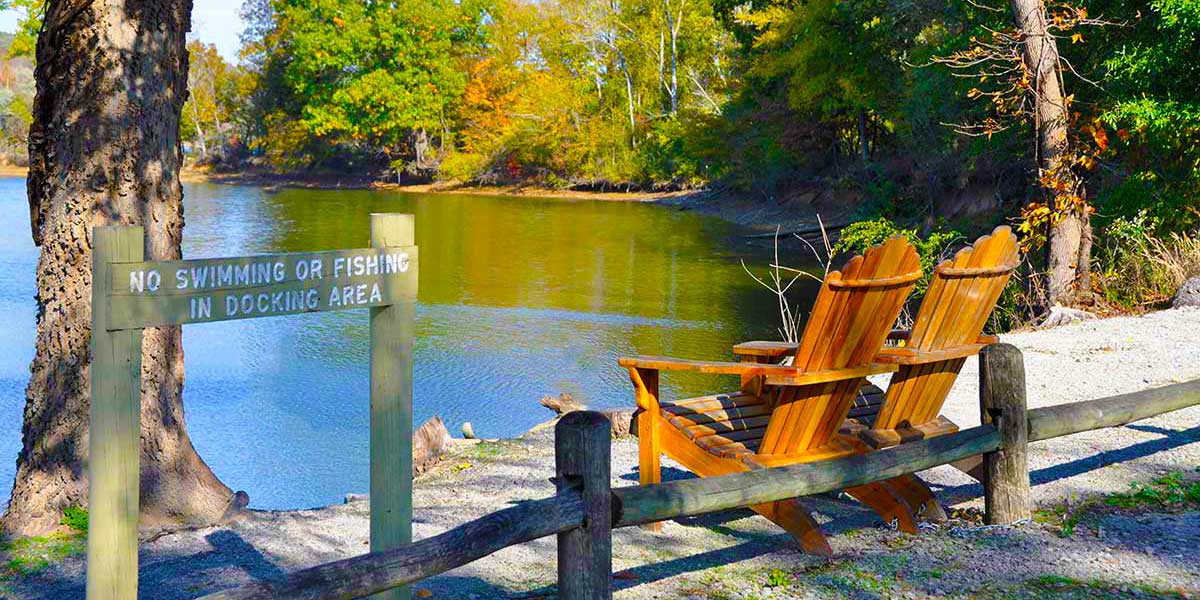 Travel the road in Mousetail Landing State Park